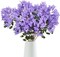 Purple Silk Flowers 4 Bundles Artificial Flowers 24.8" Long Stem Summer Potted Plants Artificial Flowers for Tall Vase Purple Fake Summer Flowers for Faux Flowers Arrangements Home Party Decor